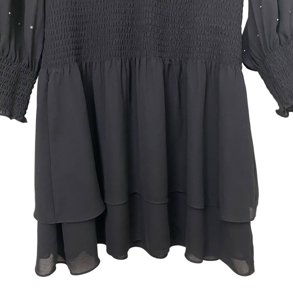 White House Black Market Black Long Sleeve Dress Sz Small - Picture 7 of 12